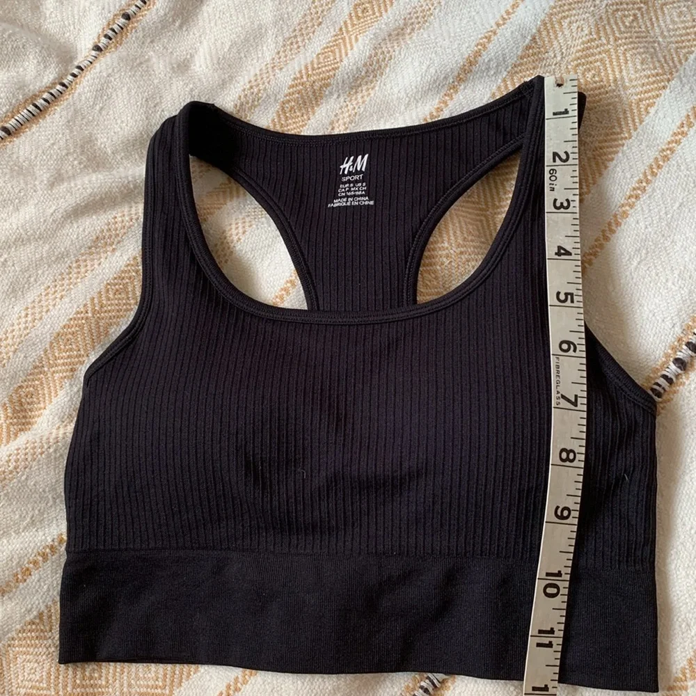 H&M Ribbed Racerback Bra in Black Size Small - Picture 9 of 12